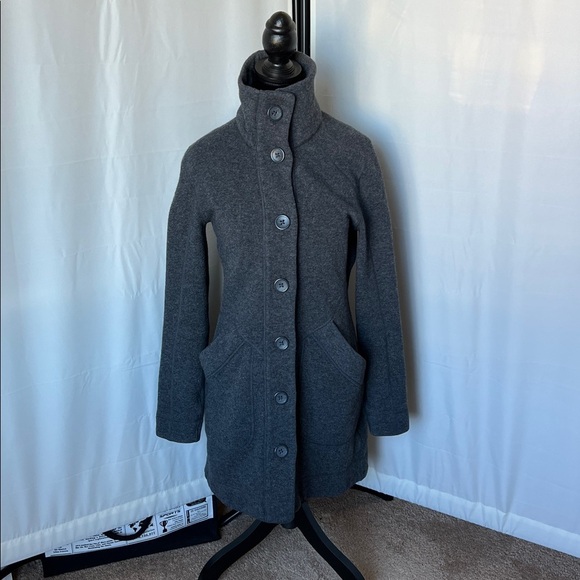 Marmot Wool Women's Charcoal Button-Up Sweater Coat - Picture 1 of 9